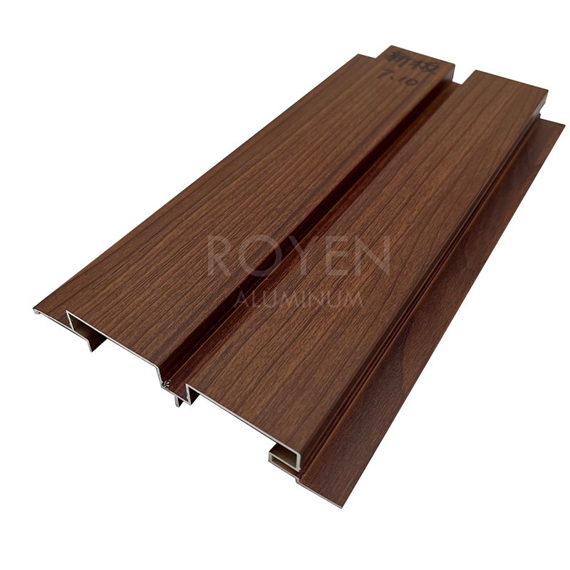 Canada Market Exterior Cladding Panels Aluminum Profiles For Facede Wood Grain Oak Timber Surface