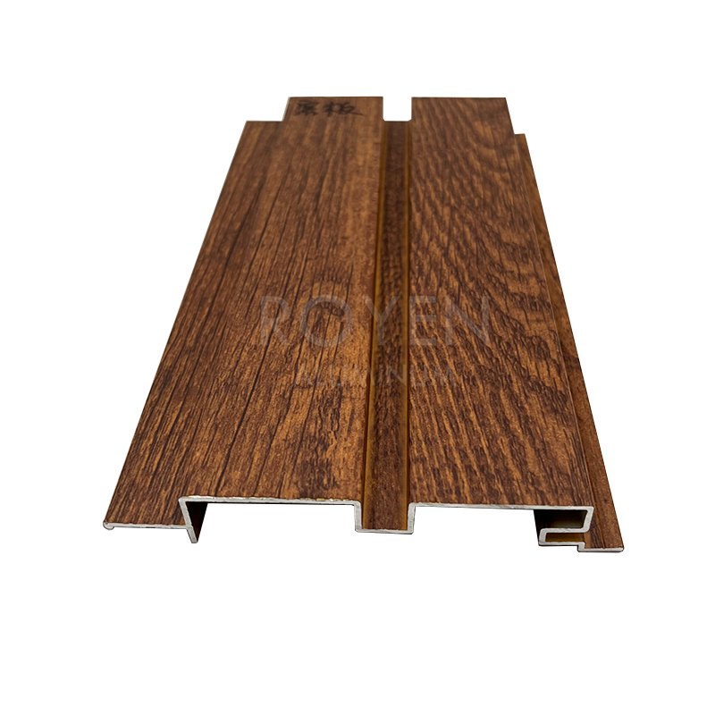 Canada Market Exterior Cladding Panels Aluminum Profiles For Facede Wood Grain Oak Timber Surface