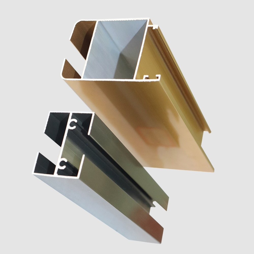 China supplier lower price E-shape profile 6063 extrusion hollow aluminum profile for windows and doors in Middle East Market