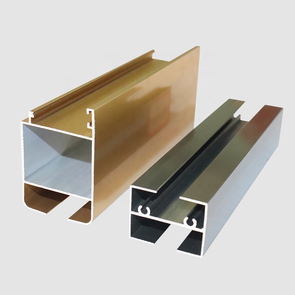 China supplier lower price E-shape profile 6063 extrusion hollow aluminum profile for windows and doors in Middle East Market