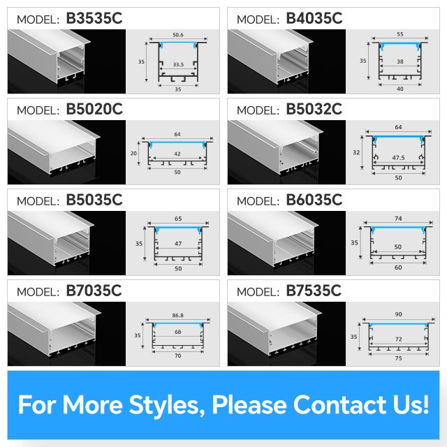 B200C High quality square 25*25mm led aluminum profile extrusion aluminium profile for led linear lighting