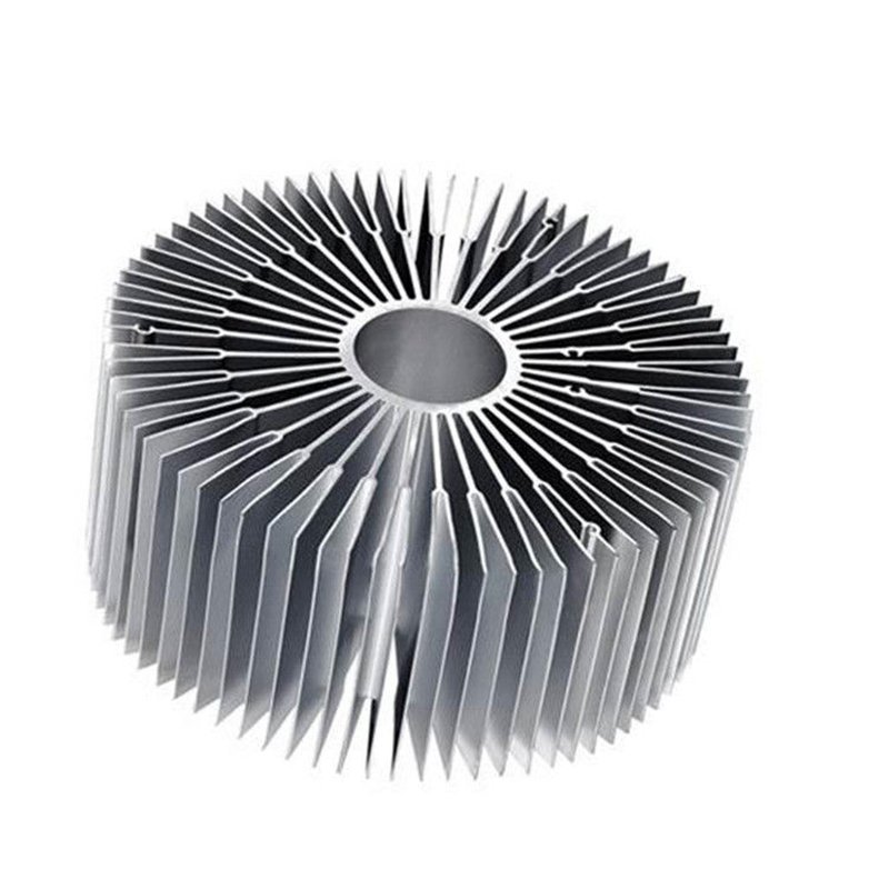 Custom Led Aluminium Heat Sink Profile Anodized Round Aluminum Precision Heatsink Extrusion