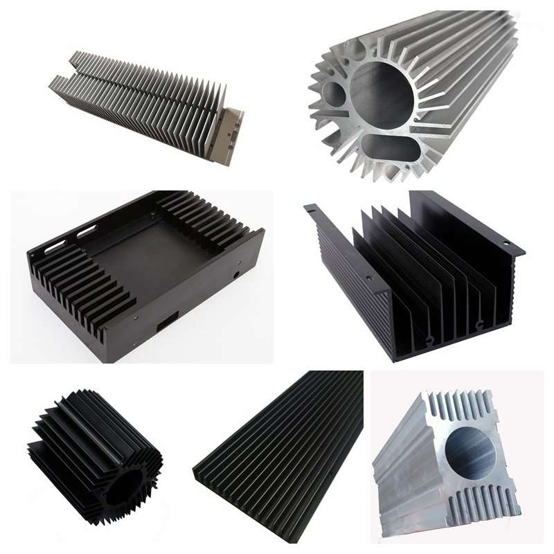 Custom Led Aluminium Heat Sink Profile Anodized Round Aluminum Precision Heatsink Extrusion