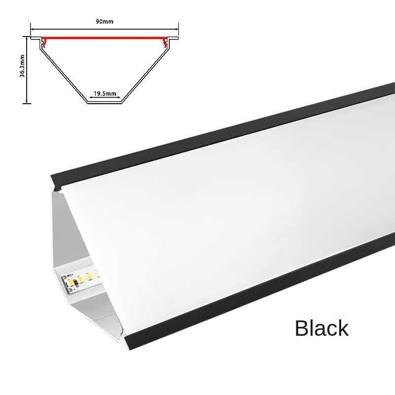 Luminous led aluminium profile for top ceiling channels extrusions corner profile light LED strip cove lighting
