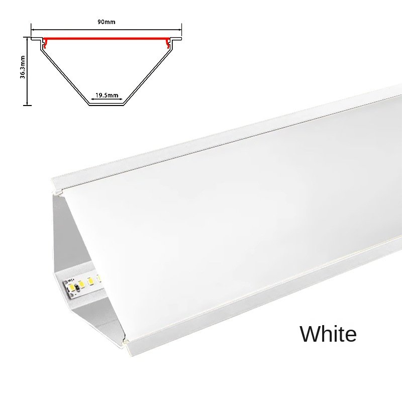 Luminous led aluminium profile for top ceiling channels extrusions corner profile light LED strip cove lighting