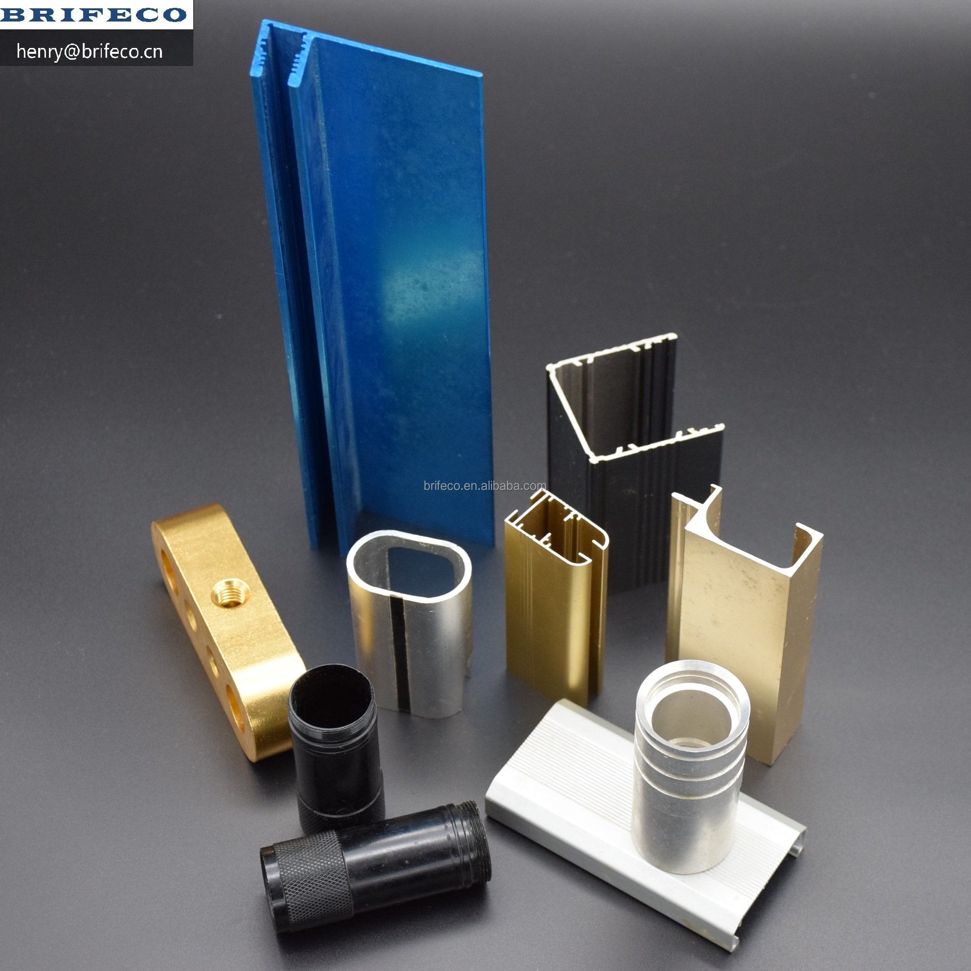 Anodized extrusion aluminum profile in different color