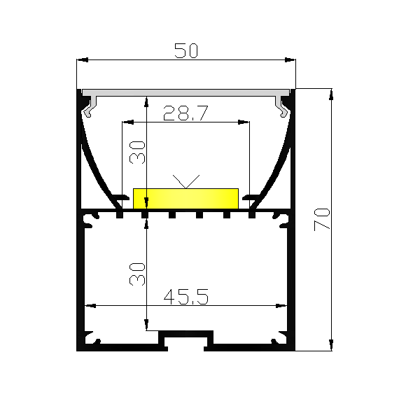 Starlight Anodized Theater Cinema Decorative Custom Aluminum Heat Sink Extrusion Aluminum Heatsink Led Aluminum Profil