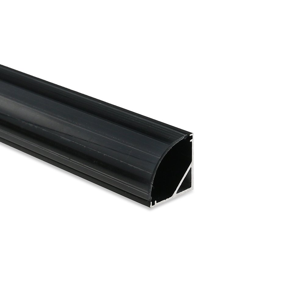 1m 2m 3m Black PC Cover 12mm width V Shape Channel Aluminum LED Profile Light for LED