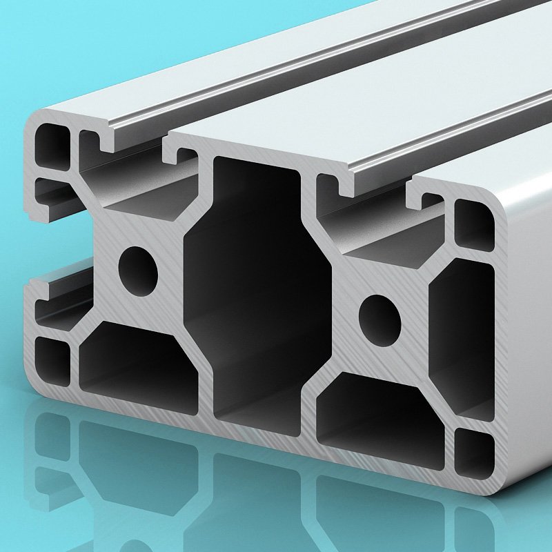 4080 Anodized Silver Black T slot aluminium extrusion profile