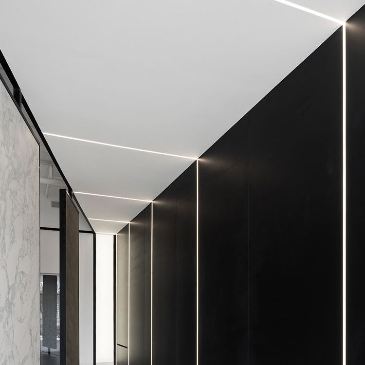 Modern Linear Corner Aluminum Industri Recessed Led Strip Light Ceiling Aluminum Profile
