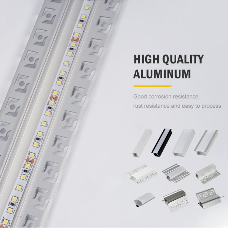 Modern Linear Corner Aluminum Industri Recessed Led Strip Light Ceiling Aluminum Profile