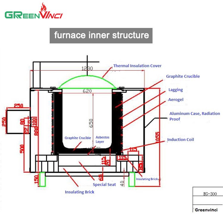Metal Melting Aluminum Zinc Melting and Holding Induction Melting Furnace