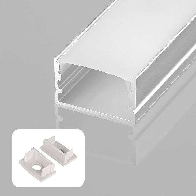 A2515 Reliable Quality Aluminum U Channel Profile with Cover, Extruded Aluminum Profile Channel for Ceilling Lighting