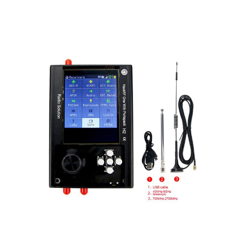 PORTAPACK H2 + HACKRF One Control SDR Full-function radio transceiver