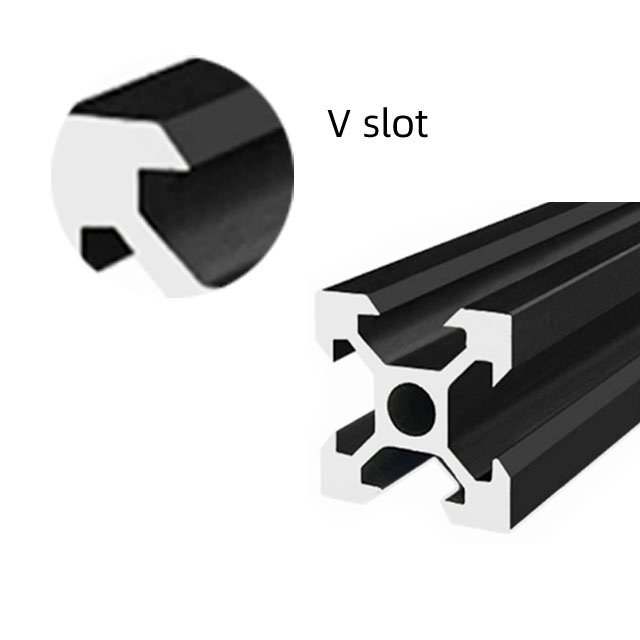 Chinese Manufacturers 3d Printer V Slot Aluminum 2020 Black Extrusion Industrial Aluminium Profile
