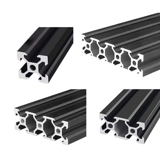 Chinese Manufacturers 3d Printer V Slot Aluminum 2020 Black Extrusion Industrial Aluminium Profile