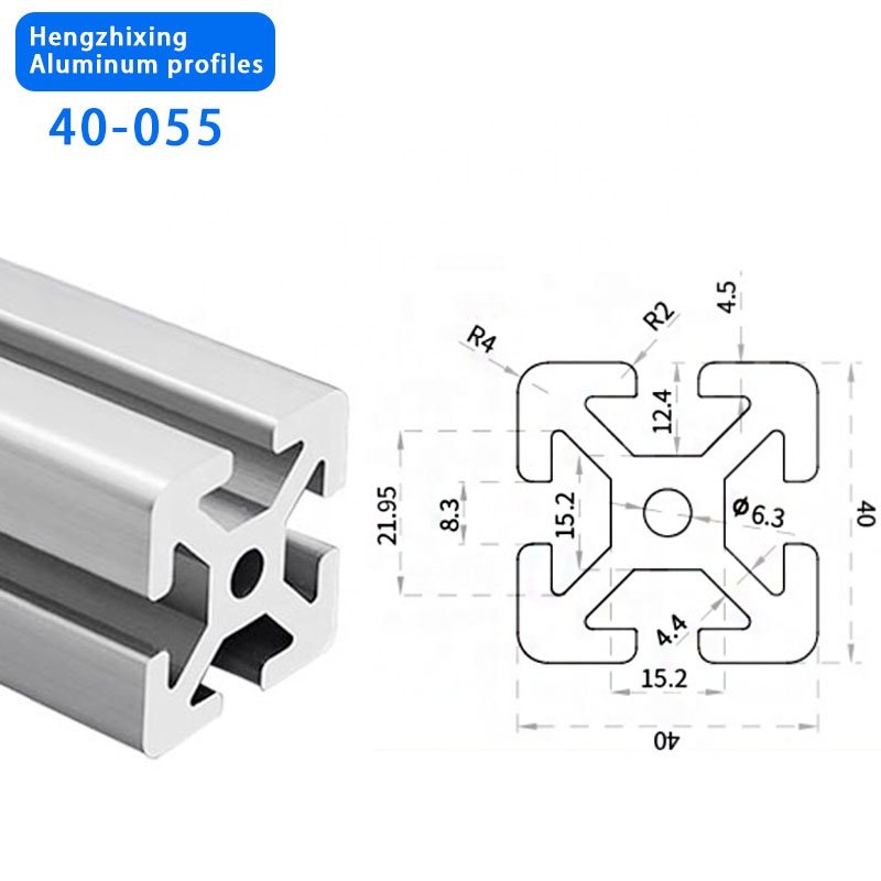Aluminum Profile Thickened Single Hole 4040 Extruded Aluminum Profile Linear European Standard Anodized