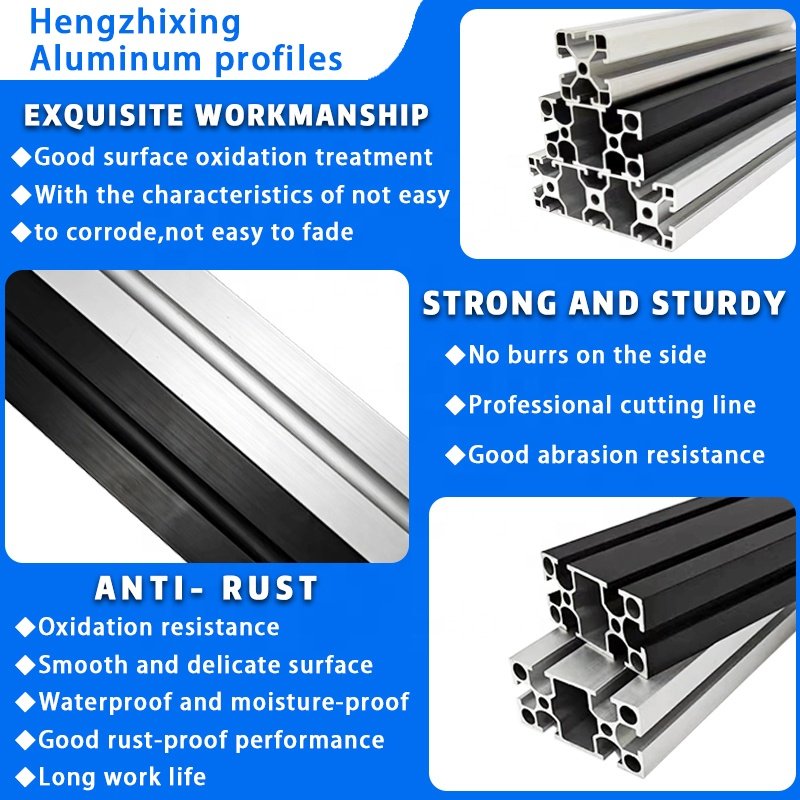 Aluminum Profile Thickened Single Hole 4040 Extruded Aluminum Profile Linear European Standard Anodized