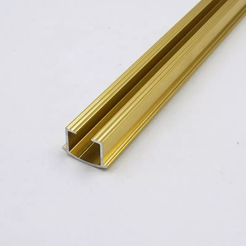 Customize Anodized aluminum alloy extruded profile for cabinet ceiling decorative strip U-shaped groove