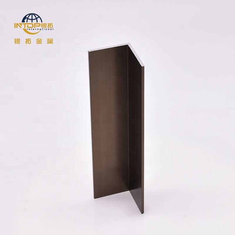 Aluminum Corner Profiles Anodized Champagne 90 Degree L angle Aluminum Profiles Aluminum Angle Profile