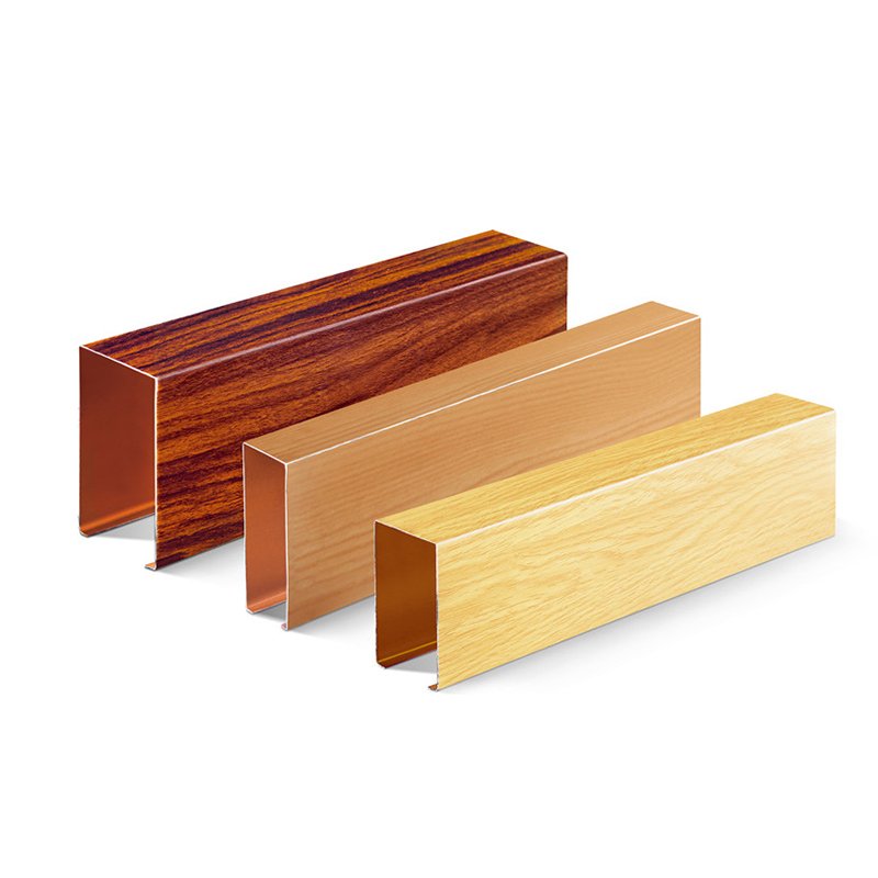 Wooden Grain customized aluminum ceiling profile,decoration ceiling hanging aluminum profile,aluminum profile baffle ceili