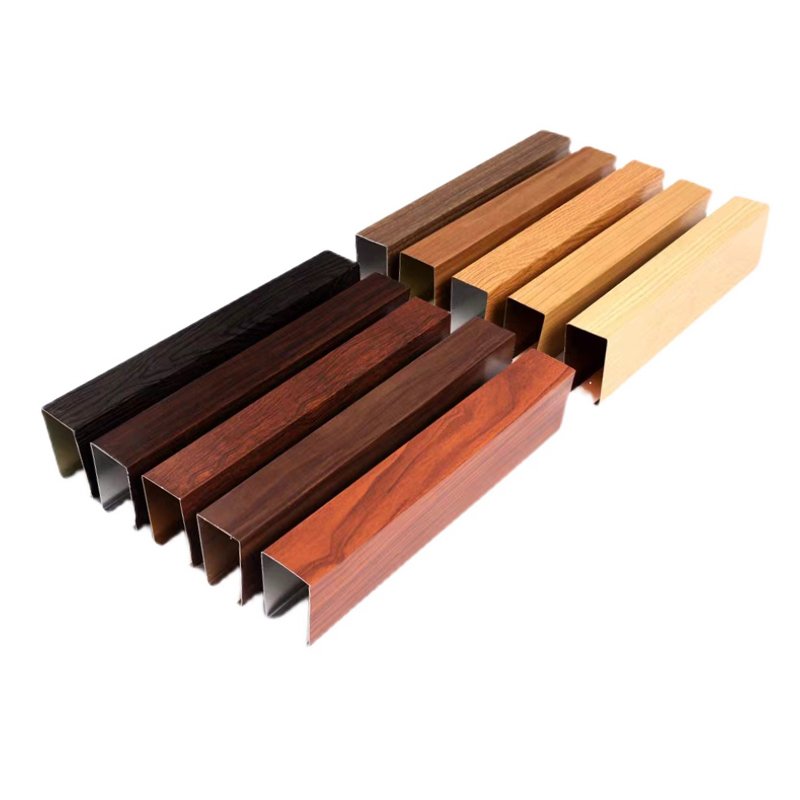 Wooden Grain customized aluminum ceiling profile,decoration ceiling hanging aluminum profile,aluminum profile baffle ceili
