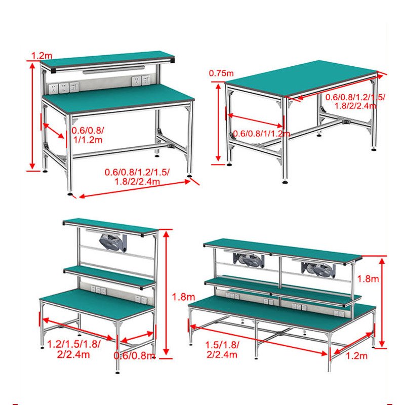Industrial Aluminium Workbench aluminium profile working table