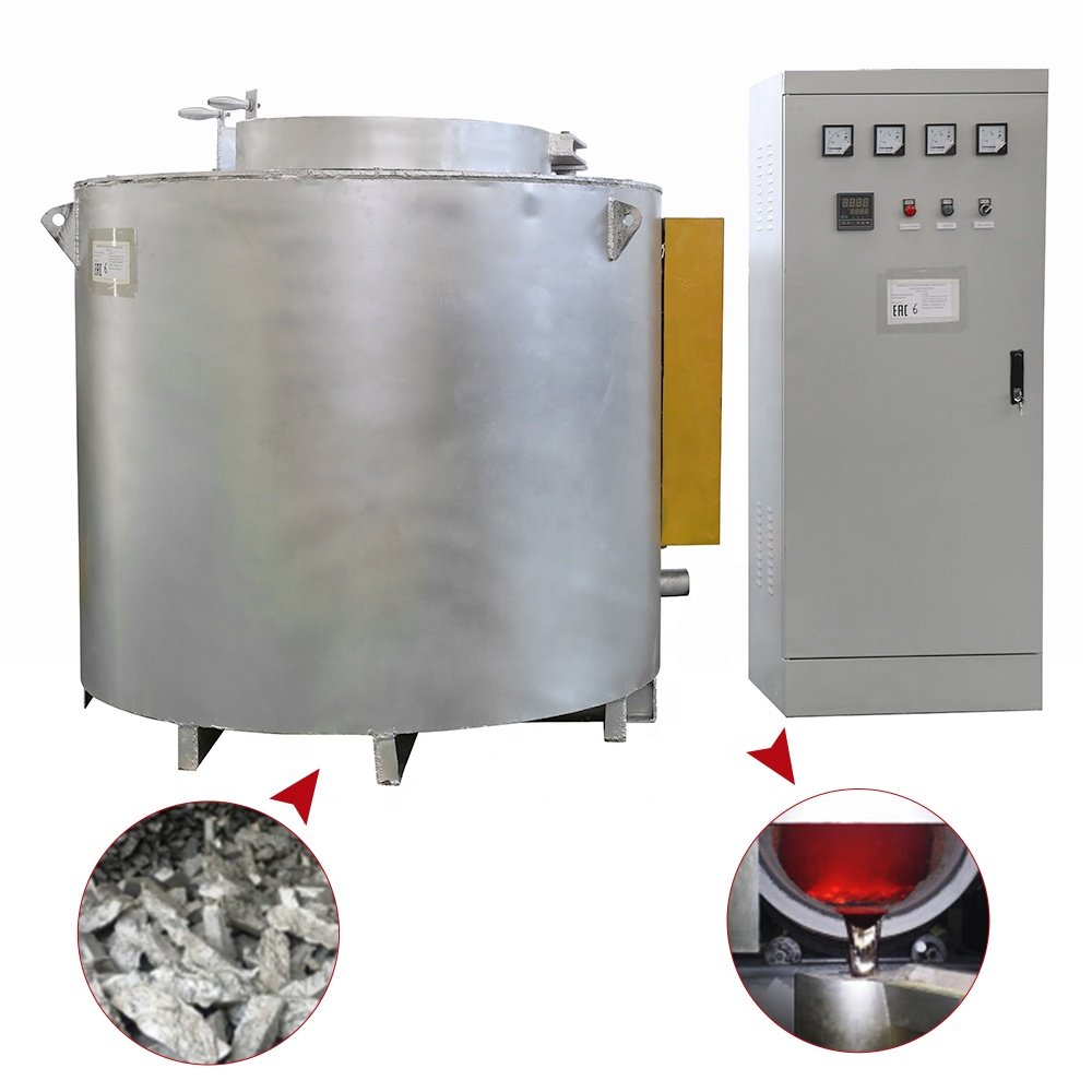 Recycling aluminum melting to produce aluminum ingot machine/furnace New Product 2023 Provided Furnace with Water Cooling System