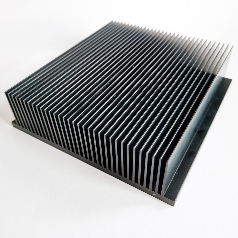 Black Anodized 6063 T5 Aluminum Profile Heat sink 145(W)*40(H)*150(L)mm Extruded Heatsink Aluminum