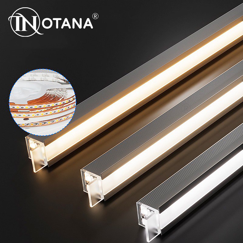 Custom led weld-free cabinet lights aluminum profile built-in wardrobes wine cabinet cabinet light strips aluminum slots