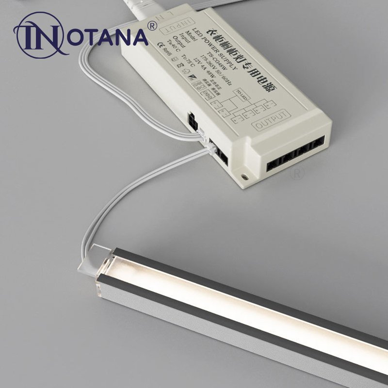 Custom led weld-free cabinet lights aluminum profile built-in wardrobes wine cabinet cabinet light strips aluminum slots