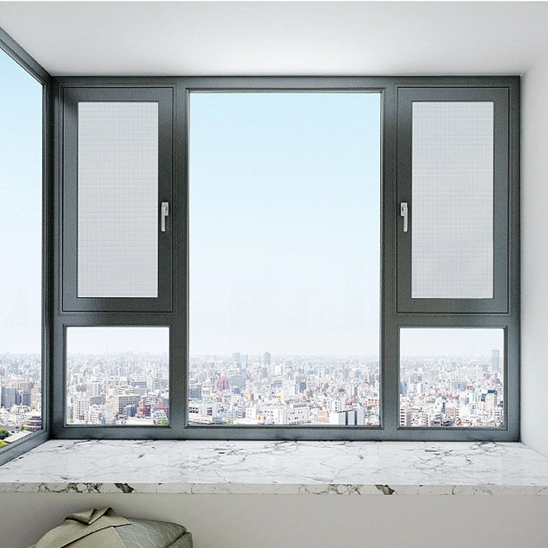 hot selling soundproof thermal insulation aluminum casement window aluminum thermal break double glass windows casement window