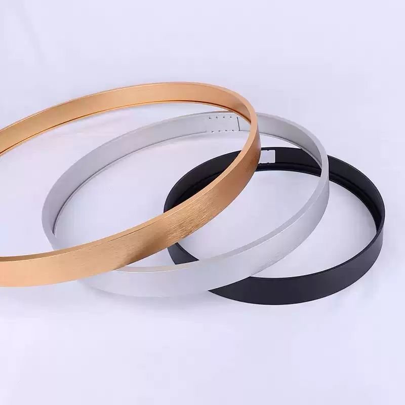 Customized round oval aluminum frame mirror aluminum profile aluminum alloy round frame