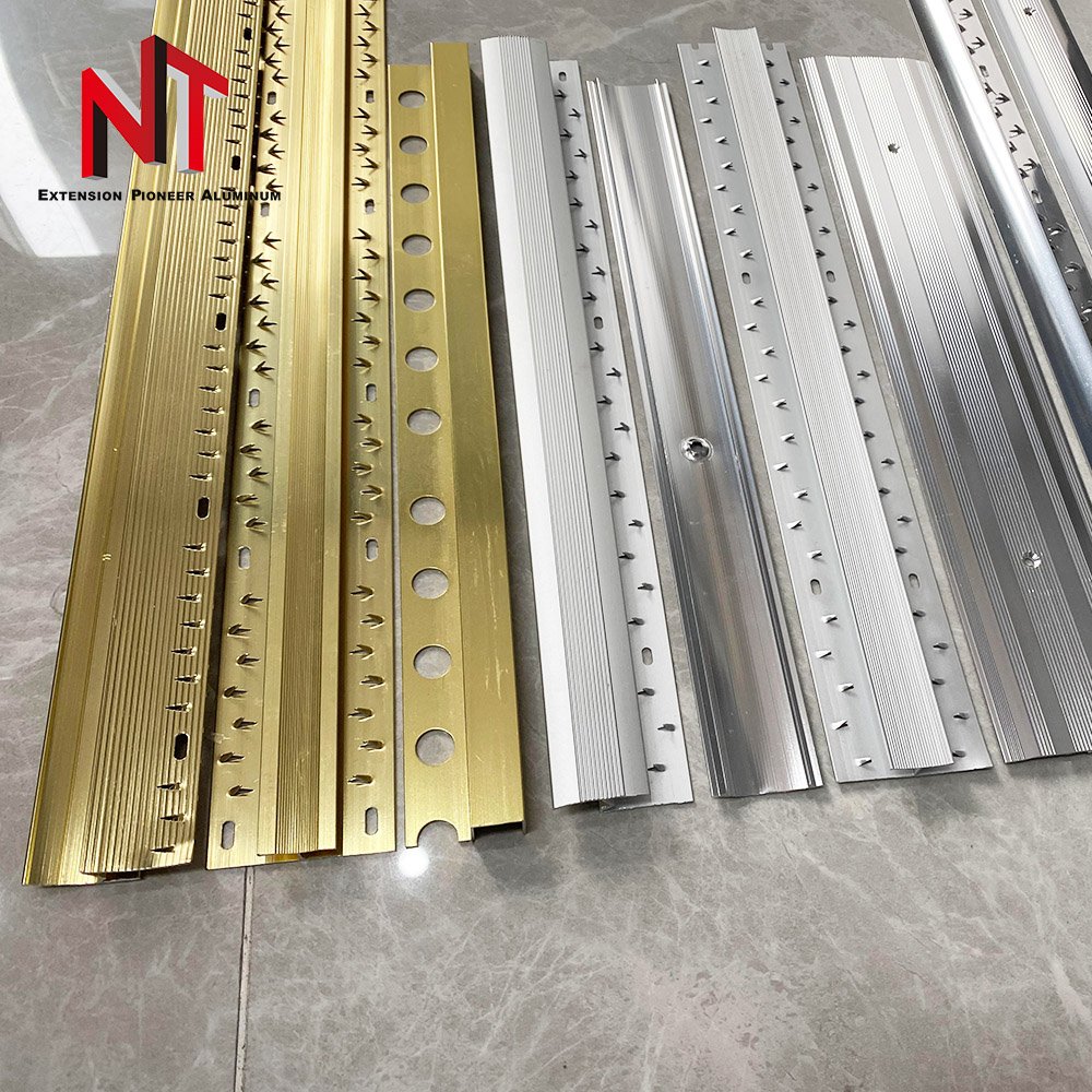 NT foshan aluminium manufacturer customized Anodizing golden silver tile trim decoration aluminum profile