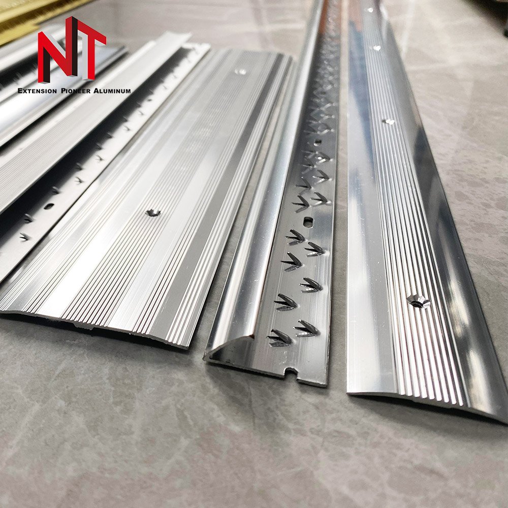 NT foshan aluminium manufacturer customized Anodizing golden silver tile trim decoration aluminum profile
