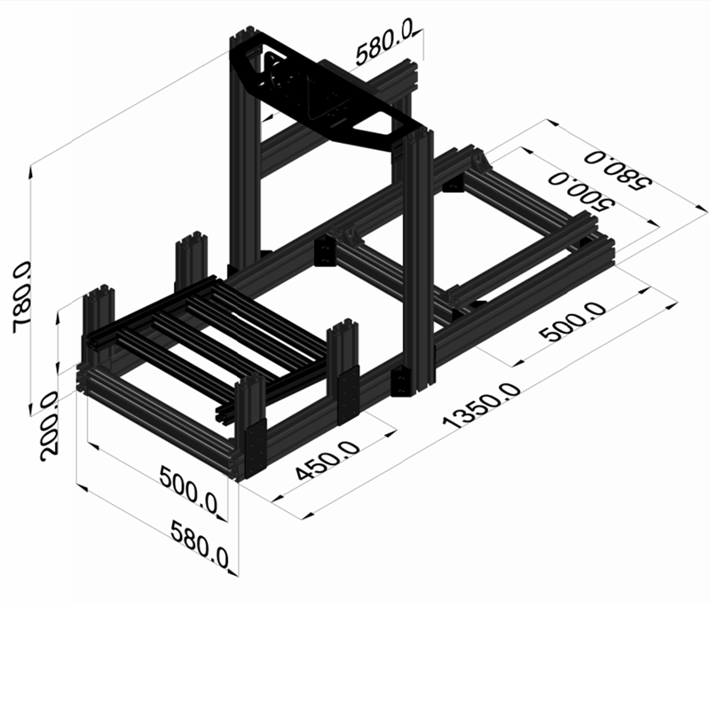 Popular Item Virtual Reality Drive Game Custom Sim Rig DIY Driving Simulator Aluminum Profile Assembly Kit Sim Racing Cockpit
