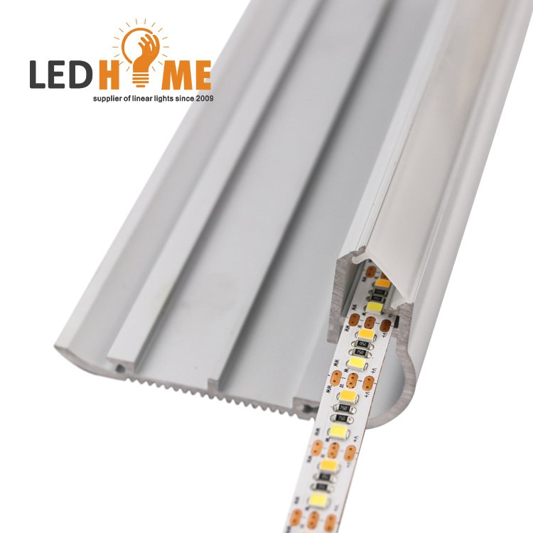50*80mm Aluminum profile stair step lighting led stripes/cinema Aluminium step light/ 6063 extrusion aluminum profiles
