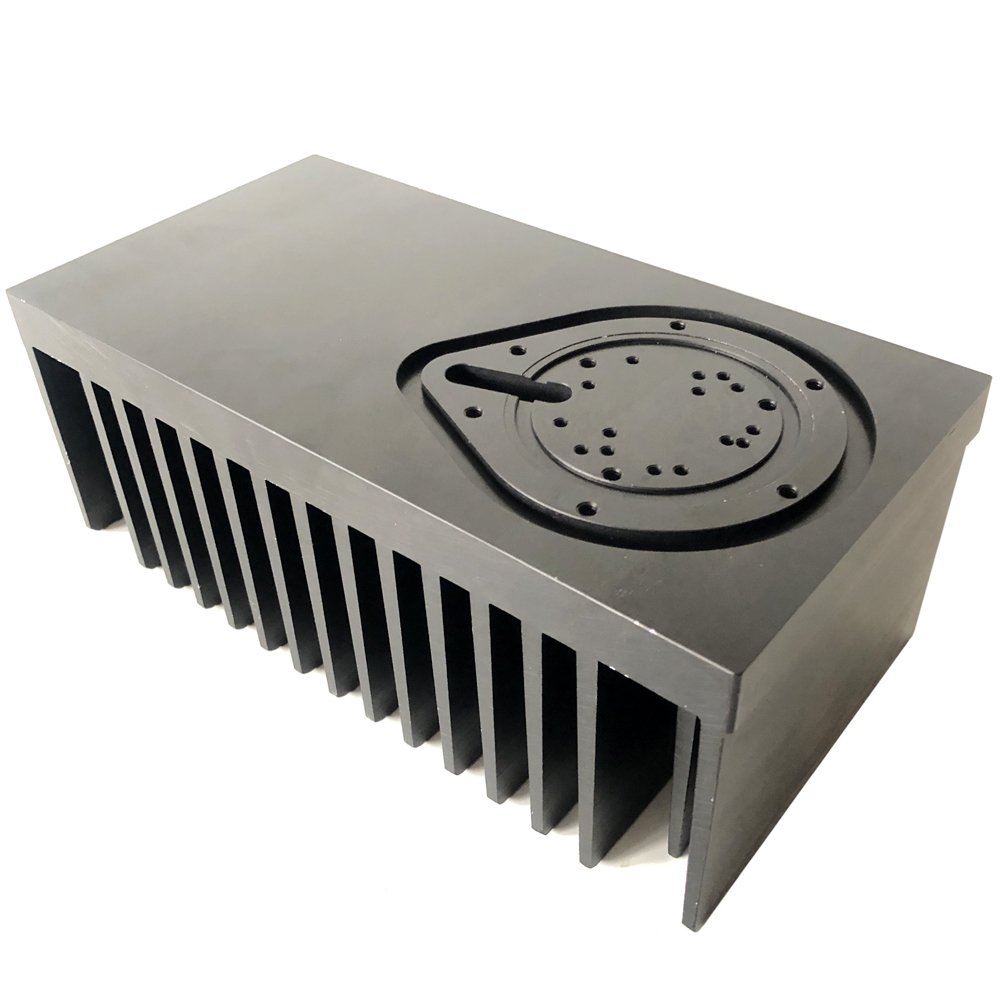 6000 Series CNC Processed Custom Heat Sink 216(W)*83(H)*110(L)mm Aluminum Heatsink Extrusion