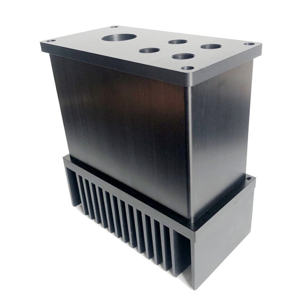 6000 Series CNC Processed Custom Heat Sink 216(W)*83(H)*110(L)mm Aluminum Heatsink Extrusion