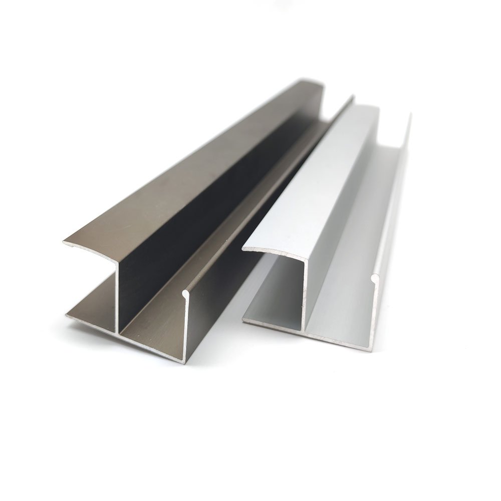 0.7mm thickness aluminium profiles for kichen cabinet furniture aluminium handle / edge frame extrusion