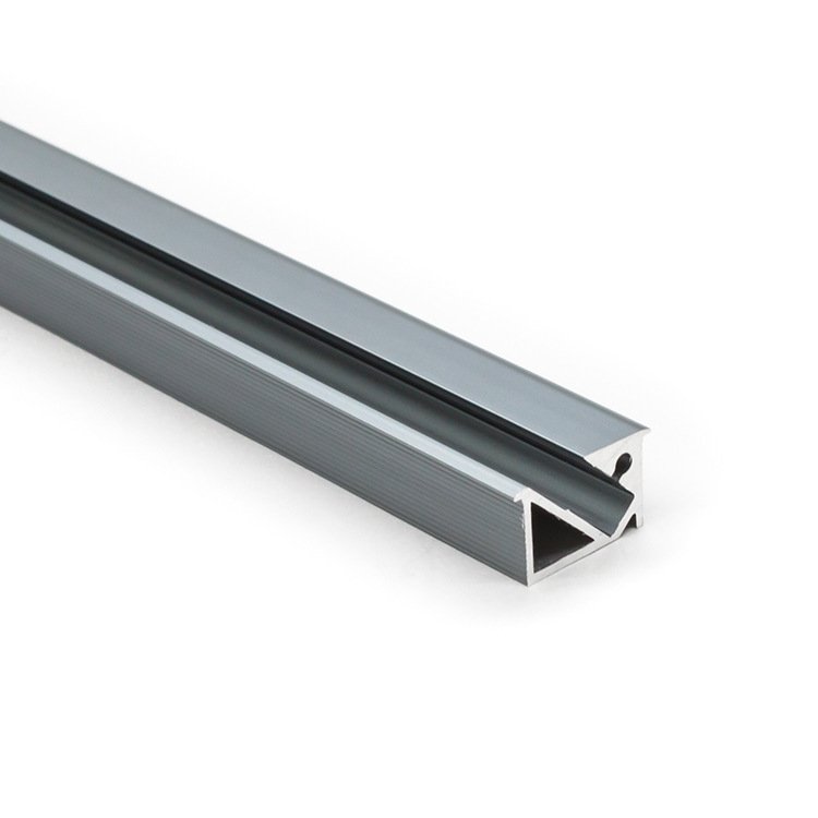 45 Degree Angle W15.5*H8.6 closet led cabinet light bar recessed extrusion led aluminum profile for furniture