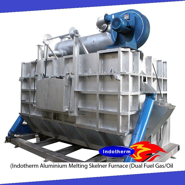 1 Ton Capacity Per Batch Aluminium Secondary Smelting Hybrid Skelner Furnace for Aluminium Ingot Manufacturing
