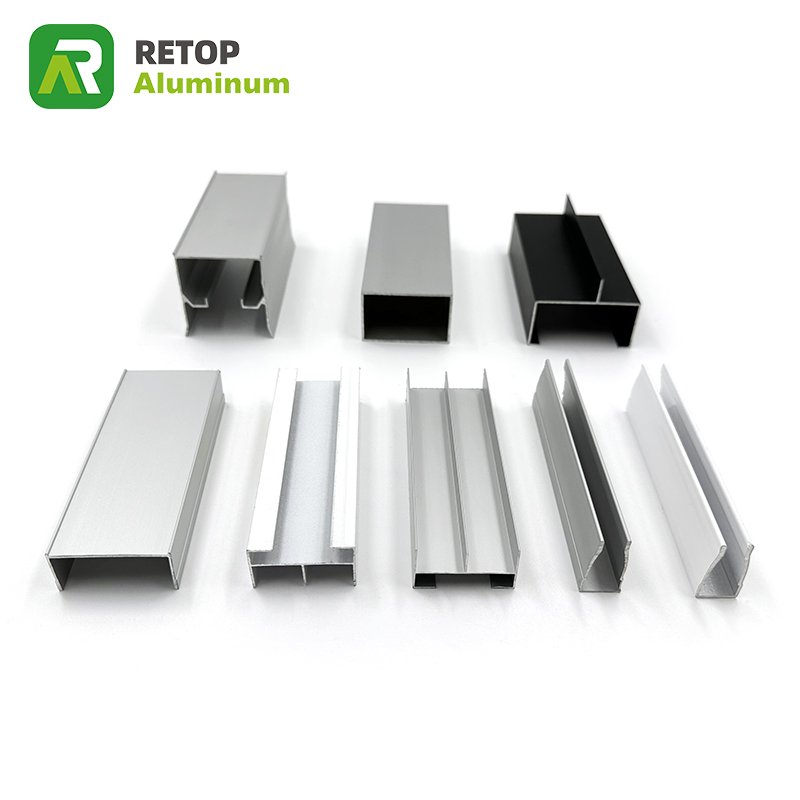 RETOP 6063 High Brightness Polished Mirror Shower Room U C Channel Aluminum Profile