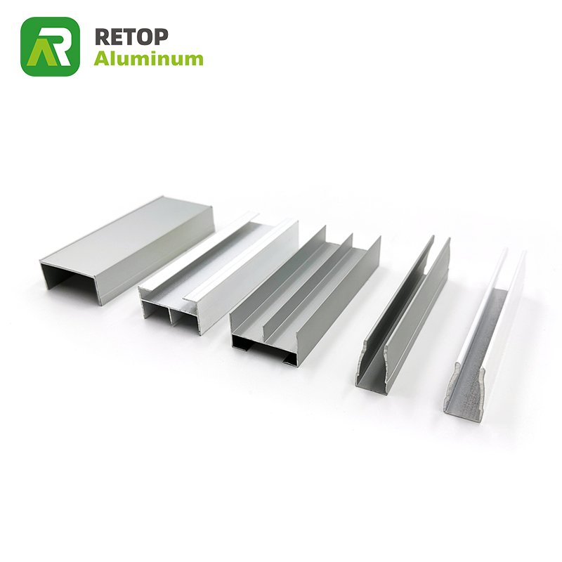 RETOP 6063 High Brightness Polished Mirror Shower Room U C Channel Aluminum Profile