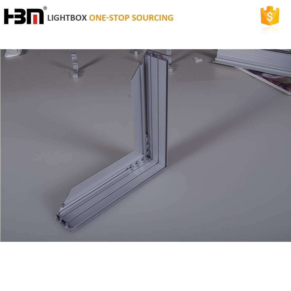 flexible aluminum fabric display extrusion profile wall mounted billboard textile light box picture frame