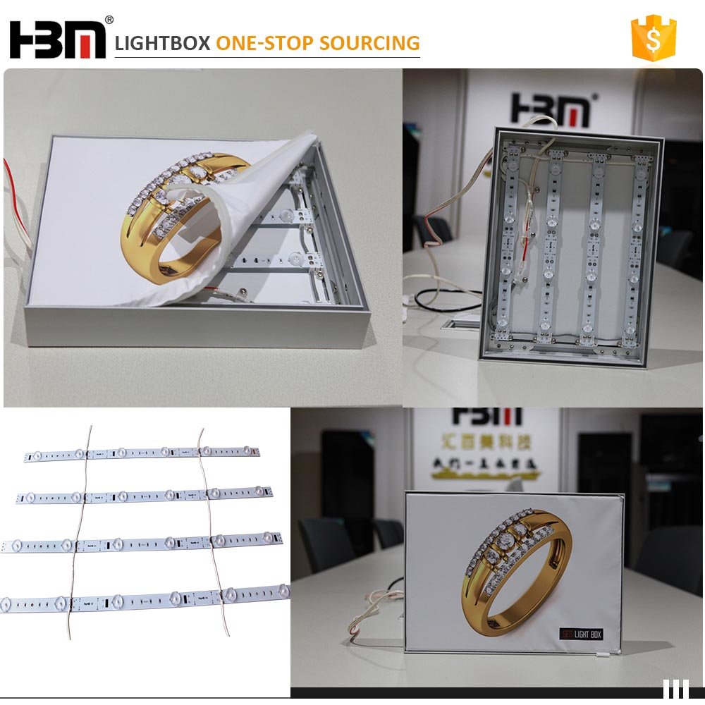 flexible aluminum fabric display extrusion profile wall mounted billboard textile light box picture frame