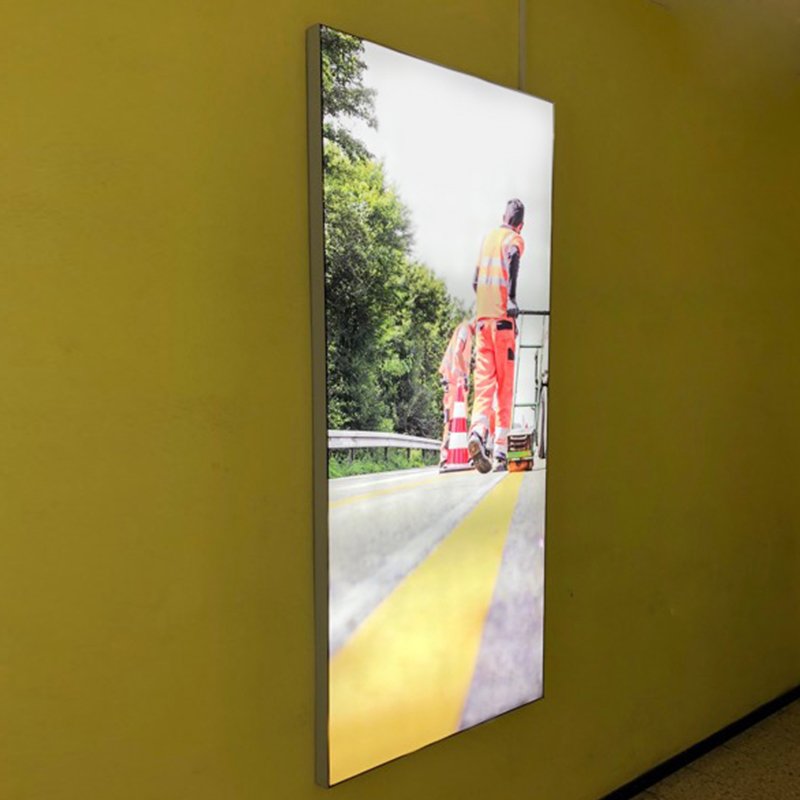 flexible aluminum fabric display extrusion profile wall mounted billboard textile light box picture frame
