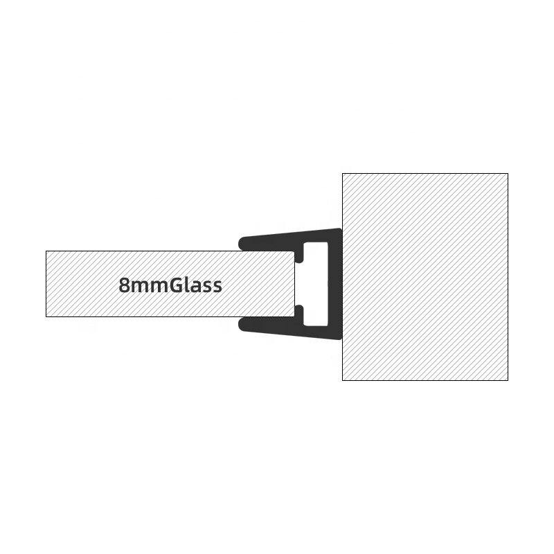 C02 Card 8mm Glass led Laminate Lamp Aluminum Profile Housing Aluminum Profile Light for Furniture