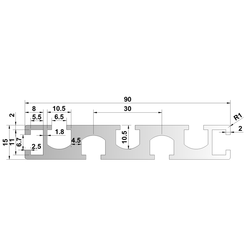 Factory direct sales 1590 aluminum profile national standard 1590 industrial G slot aluminum profile