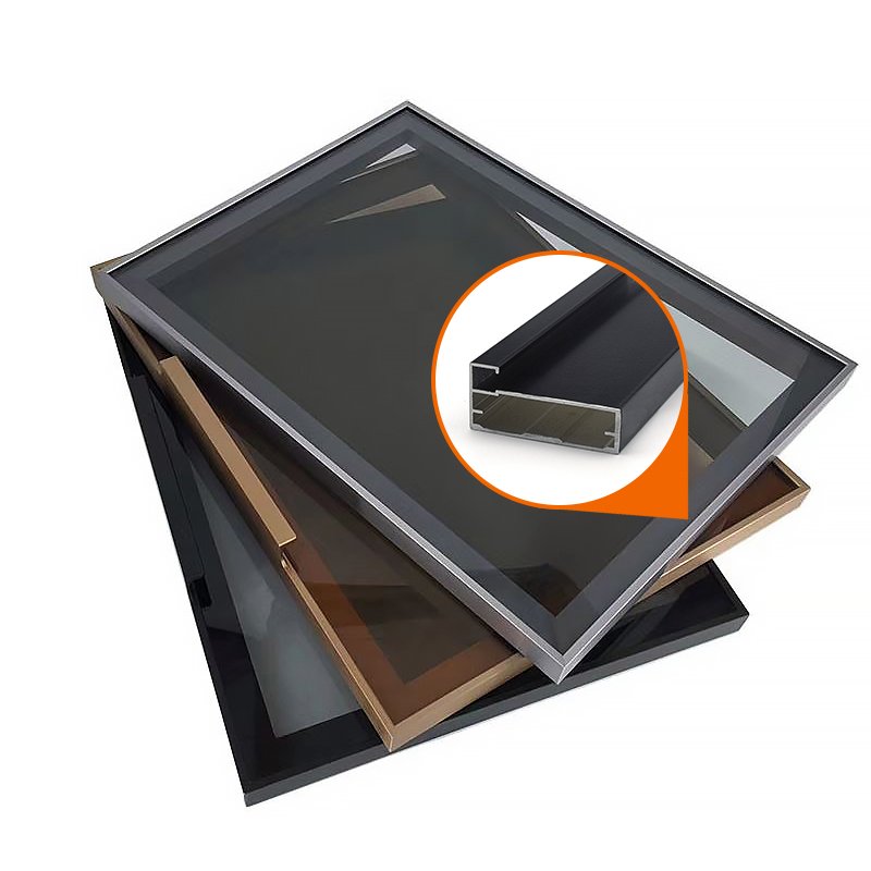 High quality matt black powder coating aluminum profiles for Africa to furniture decorative aluminium framework SA-08